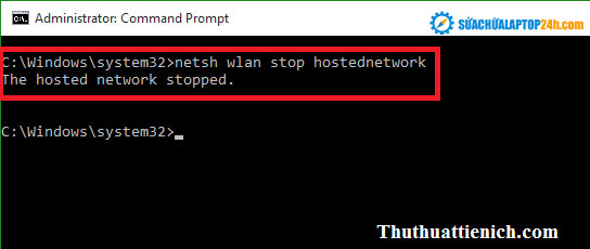 Dòng lệnh phát lại wifi
